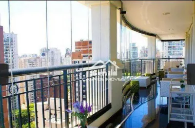Apartamento à venda tem 309m² com 4 suítes, 4 vagas em moema.