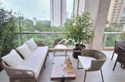 Vende apartamento com 142m², 2 suítes, 3 vagas e bosque privativo, no panamby