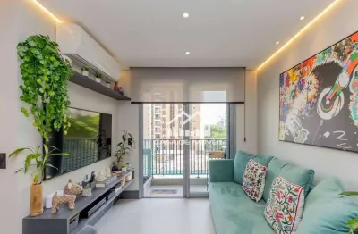 Vende apartamento com 64m², 1 suíte, 100% mobiliado com alto padrão, em moema