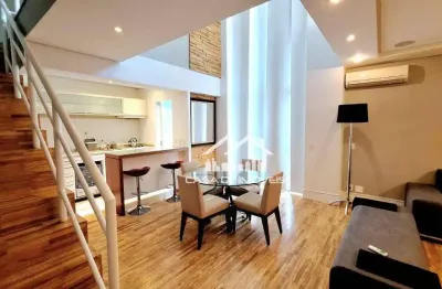 Aluga apartamento duplex mobiliado, com 1 suite com closet, 2 vagas e lazer, no panamby.