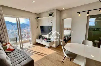 Vende lindo apartamento com 44m², varanda, 1 vaga e lazer completo no campo grande.