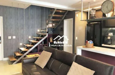 Apartamento duplex à venda, 80m², 1 suíte, 2 vagas, no campo belo