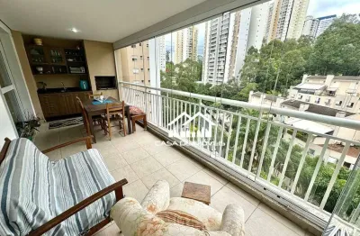 Vende apartamento de 127m², 3 dormitórios, sendo 1 suíte, 2 vagas, varanda gourmet, lazer completo, na vila andrade.