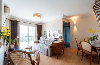 Vende cobertura duplex com 2 suítes, 1 dormitório, 3 vagas, churrasqueira privativa e lazer no panamby.