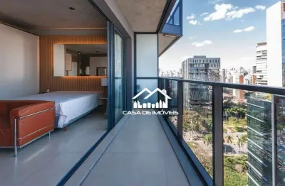 Vende apartamento com 42m², mobiliado, com 1 dormitório e 1 vaga de garagem.