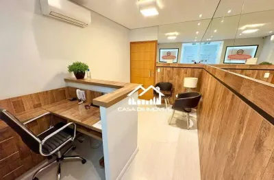Aluga sala comercial de luxo com 74m², 2 escritórios, salas de reunião e 2 vagas na viila andrade