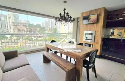 Aluga apartamento mobiliado de 168m², com 3 suítes e 3 vagas, na vila andrade