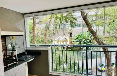 Vende apartamento de 91m², com 2 suítes, 2 vagas livres, depósito e varanda gourmet na vila andrade