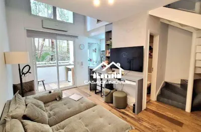 Apartamento duplex para venda ou locação, mobiliado, com 48m², na vila andrade.