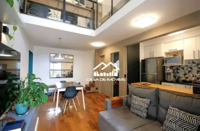 Aluga duplex mobiliado, com 77m², 1 suíte e 2 vagas, na vila olímpia.