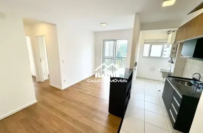 Aluga apartamento de 45m², com 2 dormitórios e 1 vaga, com varanda na vila andrade