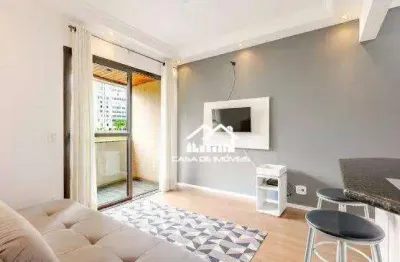 Vende apartamento com 36m², reformado, com 1 suíte e 1 vaga, no Morumbi