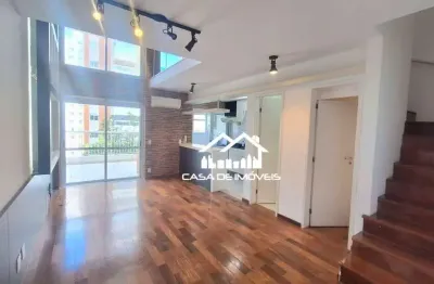 Aluga apartamento duplex com 77m², 1 suíte, 1 vaga e lazer, na Vila Nova Conceição