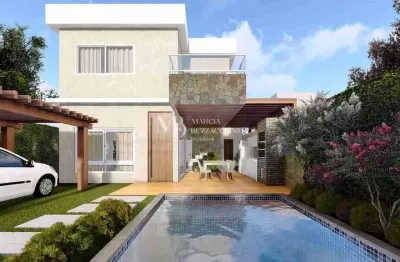 Casa nova tipo duplex em estilo moderno em condominio em barra de jacuipe - condominio veredas de j