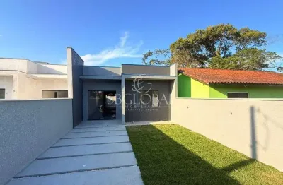 Casa nova com 03 dormitórios (01 suíte) localizada no balneário rainha do mar em itapoá/sc