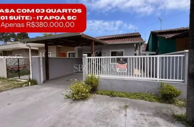 Oportunidade: casa 3 quartos (1 suíte) no balneário paese em itapoá sc