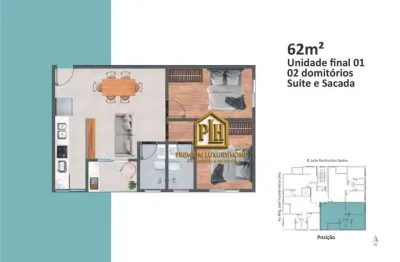 Apartamento com 2 dormitórios à venda, 62 m² por r$ 589.000,00 - alvinópolis - atibaia/sp