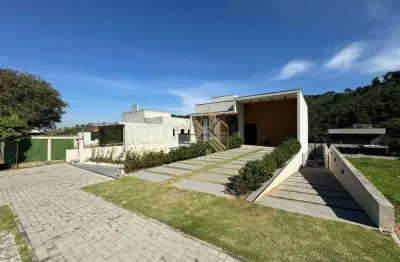 Casa moderna à venda no condomínio quintas da boa vista – atibaia/sp 3 dormitórios + escritório + piscina com borda infinita
