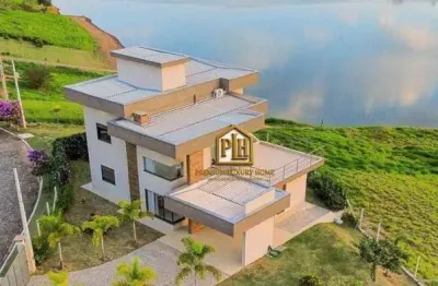 Casa de alto padrão à venda na represa do jaguari – condomínio fechado com vista panorâmica