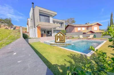 Casa com 4 dormitórios à venda, 388 m² por r$ 4.500.000,00 - condominio porto atibaia - atibaia/sp