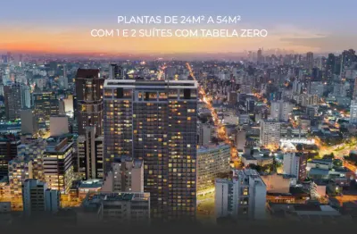 Aya carlos de carvalho - lofts, 1 e 2 suítes - 24 m2 a 54 m2 - opções com pé direito alto (3,60 m)