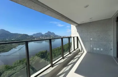 Apartamento a venda be peninsula 2 suites vista lagoa andar alto