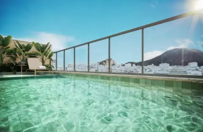 Lindo apartamento studio com 31m2 em copacabana com lazer no rooftop