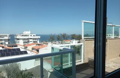 Cobertura espetacular com vista para o mar e lagoa de piratininga