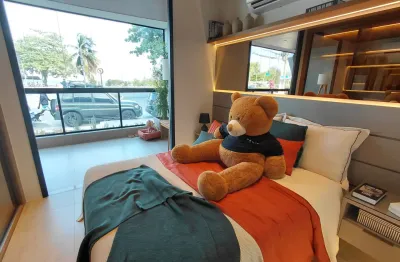 Lindo apartamento de 2 quartos com suíte e lavabo com vista mar