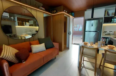 Lindo apartamento de 2 quartos com suíte e lavabo com vista mar