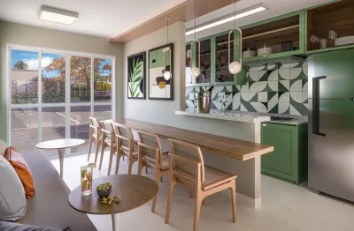 O imóvel no bairro barra olímpica possui 64 metros quadrados com 3 quartos sendo 1 suíte e 2 banheiros.