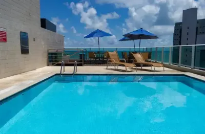 Parador de cervantes | excelente localização | vista para o mar | 60m² | 2 quartos | lazer