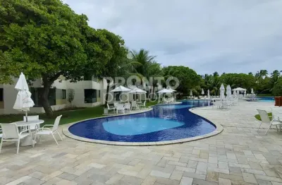 Excelente flat mobiliado localizado em carneiros com 46,15m², condomínio beira mar.
