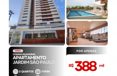 Apartamento com 03 quartos em jardim são paulo-recife/pe