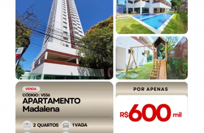Apartamento com 2 quartos à venda na Rua Doutor Berardo, 1, Madalena, Recife