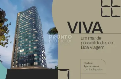 Excelente repasse de flat localizado em boa viagem, com 30,56m² de área útil.