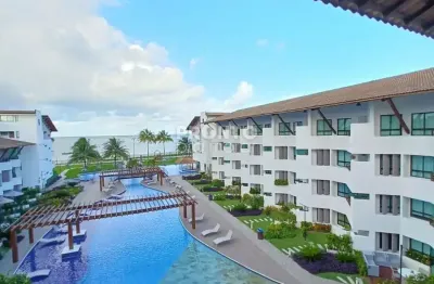 Apartamento duplex mobiliado  em condomínio beira mar em praia de tamandaré - pe