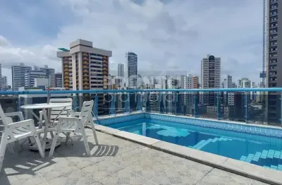 Apartamento mobiliados com 1 suíte e piscina em ótimo lugar - boa viagem