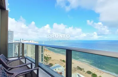 Apartamento beira mar com suíte em ótima localização - boa viagem