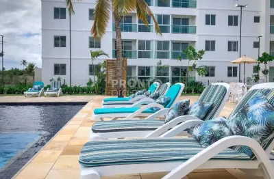 Apartamento mobiliado 3 quartos 1 suíte em muro alto - ipojuca-pe