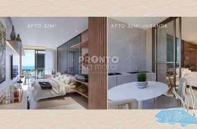 Apartamento 1 quarto suíte em muro alto - ipojuca - pe