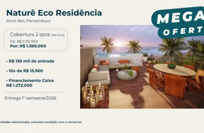 Mega oferta 2.115.000 por 1.590.000 -naturê eco residência- muro alto-ipojuca-pe