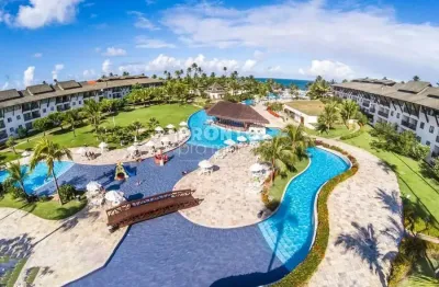 Flat de alto padrão mobiliado: suíte e lazer resort em muro alto