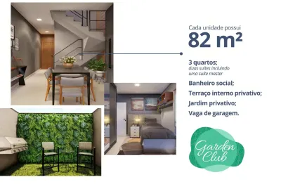 Casa duplex com 3 quartos, 2 suítes em cond. garden club na caxangá - recife - pe