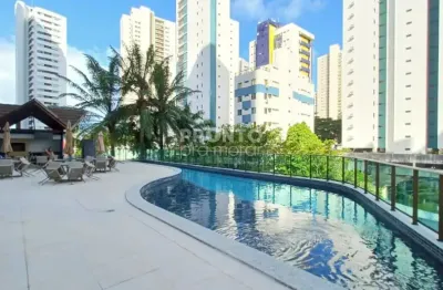 Apartamento mobiliado 135m² em boa viagem com lazer e portaria 24h
