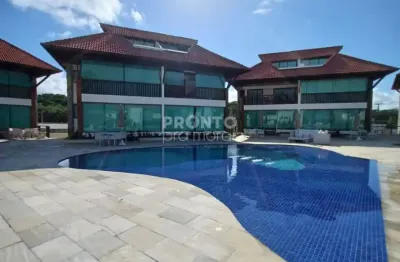 Apartamento Térreo Porteira Fechada em Muro Alto Frente às Piscinas Naturais em Condomínio Frente Mar