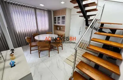 Apto cobertura à venda, 2 quartos, 1 suíte, 2 vagas, sagrada família - belo horizonte/mg