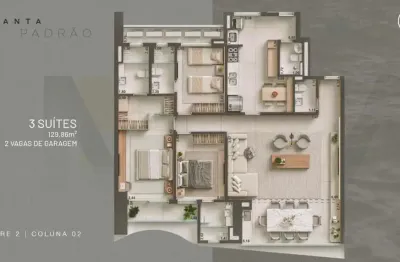 Apartamento com 3 dormitórios à venda, 129 m², a partir de r$ 1.501.090 - meireles - fortaleza/ce