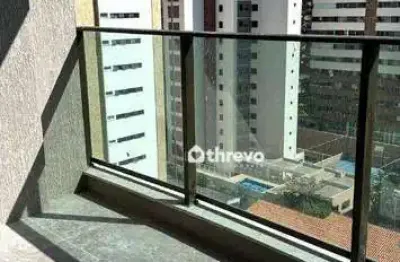 Apartamento com 1 dormitório à venda, 26 m² por r$ 430.000,00 - meireles - fortaleza/ce