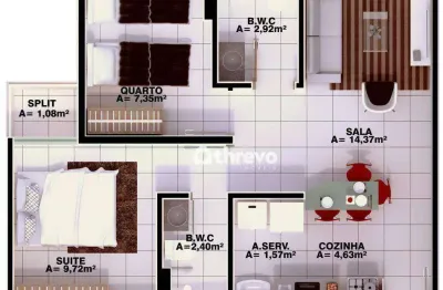 Apartamento com 2 dormitórios à venda, 50 m² por r$ 314.720,24 - uruguai - teresina/pi